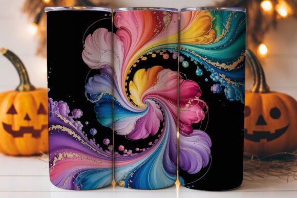 Abstract Ink Swirl 20oz Tumbler Wrap