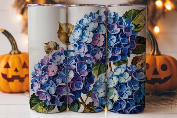 Blue Hydrangea 20oz Tumbler Wrap
