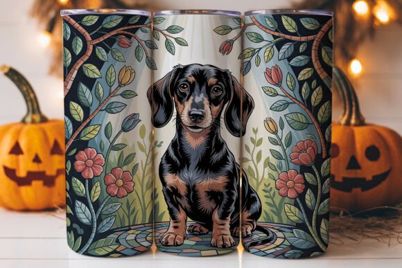 Dachshund Mosaic 20oz Tumbler Wrap