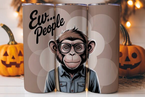 Ew People Monkey 20oz Tumbler Wrap