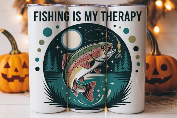 Fishing Therapy 20oz Tumbler Wrap