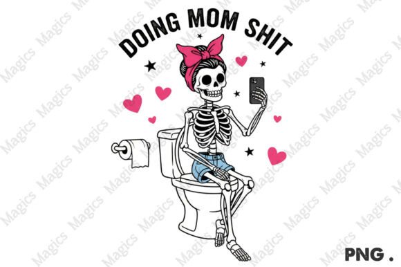 Funny Skeleton Mom Png