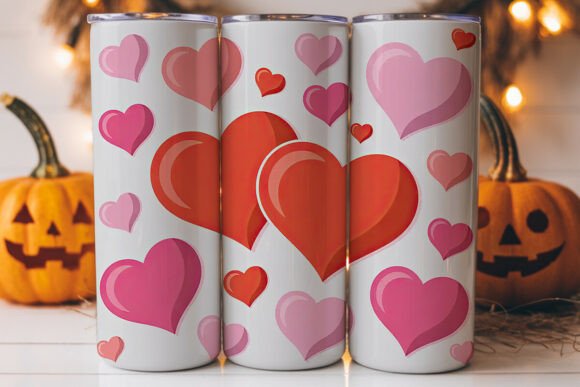 Glossy Hearts 20oz Tumbler Wrap