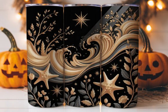 Gold Starfish Magic 20oz Tumbler Wrap
