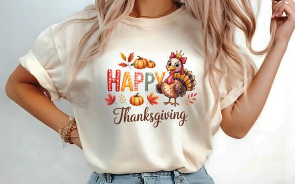 Happy Thanksgiving T-shirt Design PNG