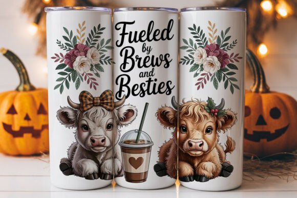 Highland Cow Brews Besties Tumbler