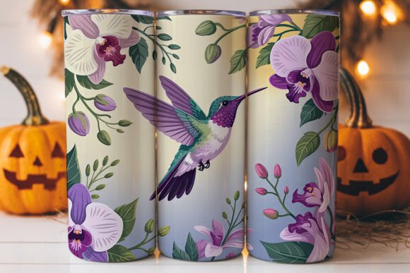 Hummingbird Orchids 20oz Tumbler Wrap