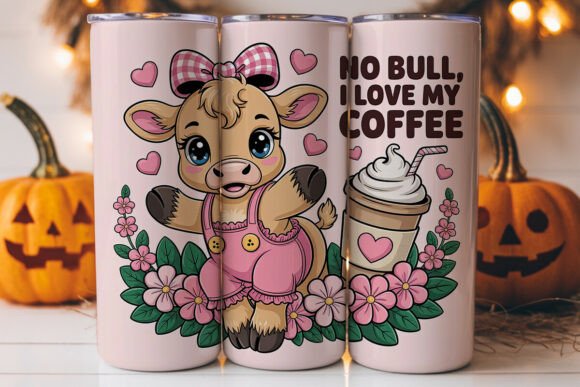 Kawaii Calf Coffee 20oz Tumbler Wrap