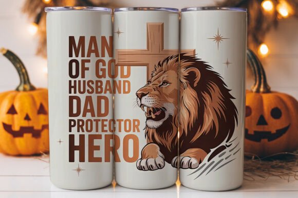 Man of God Lion Tumbler Wrap