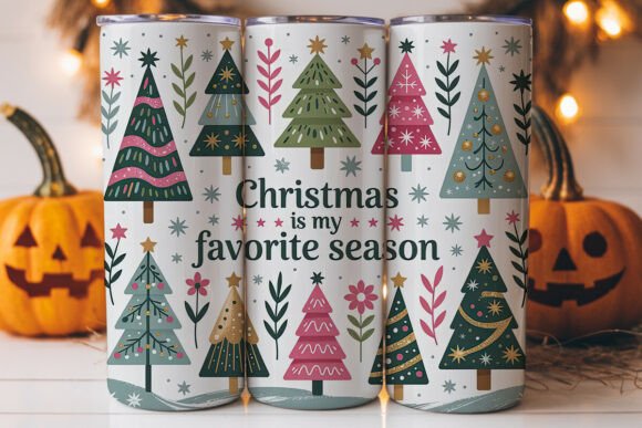 Pink Christmas Tumbler Wrap
