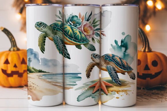 Sea Turtle Beach 20oz Tumbler Wrap