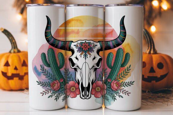 Southwestern Bull Skull 20oz Tumbler