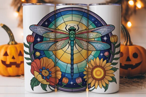 Stained Glass Dragonfly 20oz Tumbler