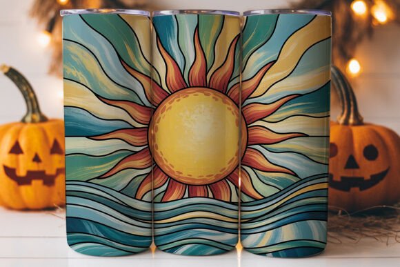 Stained Glass Sun Sea 20oz Tumbler
