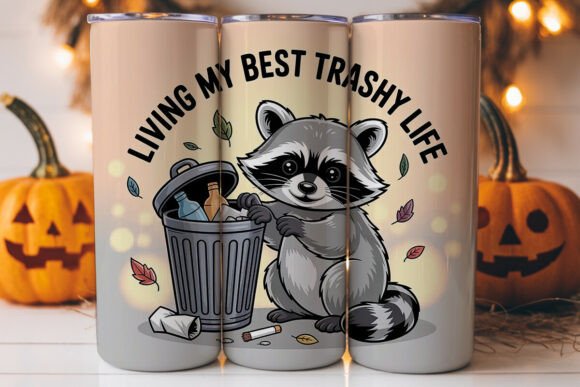 Trashy Life Raccoon 20oz Tumbler Wrap
