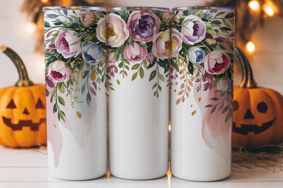 Watercolor Floral 20oz Tumbler Wrap